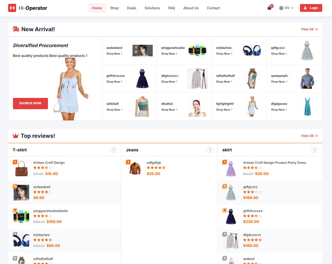 Hi-Operator 中英双语外贸独立站（通用版） 中文双语